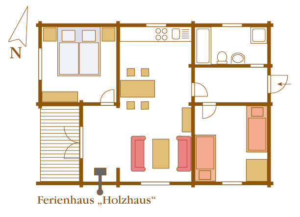 Grundriss Ferienhaus "Holzhaus"
